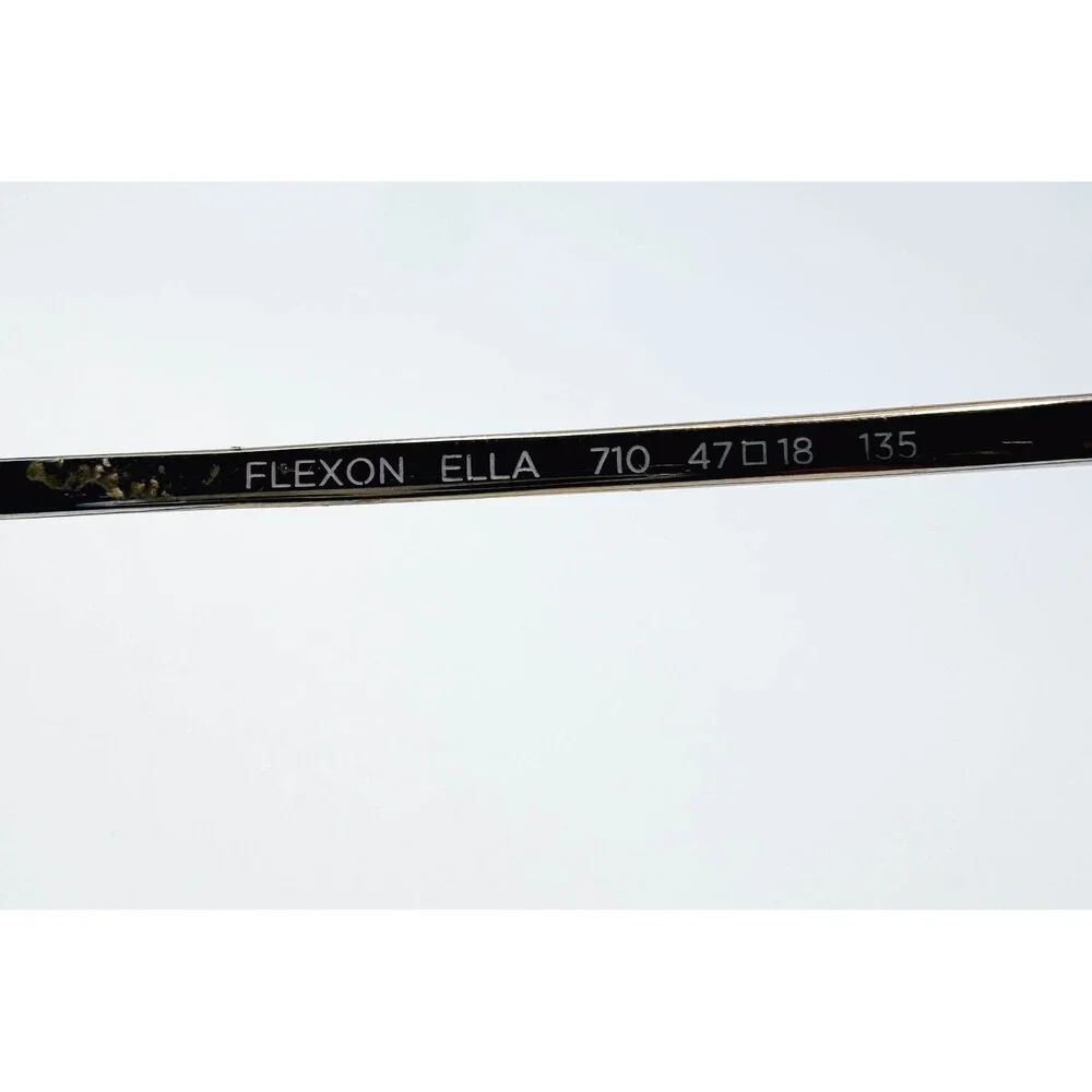 Flexon Ella Eyeglasses Women Brown Semi-Rimless Oval 47-18-135